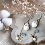 雪うさぎ🐇❄️ウィンターピアス　イヤリング　⭐︎アレルギー対応致します⭐︎ 🎀ホリデーラッピング無料です🎀