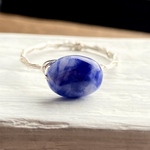 ソーダライト  オーバル 10mm /リング /ゴールド  シルバー  ピンクゴールド 