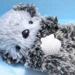 ふわふわラッコ(ブルーグレー×ミックスブラック)