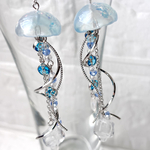 氷クラゲ🪼新作🪼　波に揺蕩う氷🧊クラゲピアス　イヤリング☆☆アレルギー対応致します☆☆ 🎀ホリデーラッピング無料です🎀