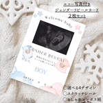 ２枚セット🪿エコー写真付き　思い出に残せるジェンダーリビールカード　スクラッチ　追加購入可！