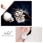 ★P0025▼着用画像あり：ファー付♪Crystal bijou*bridal/wedding/結婚式/ｳｪﾃﾞｨﾝｸﾞ/ﾌﾞﾗｲﾀﾞﾙ/ｽﾜﾛﾌｽｷｰﾋﾞｼﾞｭｰ