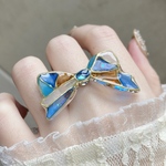 〜夢ガラスリボン🩵💙🧡リング〜
