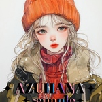 1057  女の子　冬ファッション　カラフルな色合い　鮮やかなイラスト　人物ステッカー　コラージュ素材