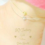 ♡Twin Hearts♡とコードのアンクレット