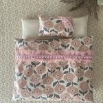 ふわふわお人形さんのお布団三点セット　メルちゃん用マスクのおまけ付き