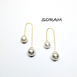 New◇ダブルパールのフックピアス