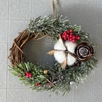 お正月も飾れるミニクリスマスリース