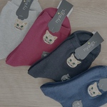 毛並みまで感じる猫さん刺繍のソックス『トラTORA』