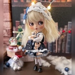 ブライスアウトフィット 6点◇テディベアセット ◾︎ブルー Blythe オビツ22