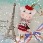 お洒落ネコ☆Parisのバッグチャーム♪