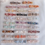 選べる天然石のヘアクリップ　アクセサリー　アレンジ　簡単　ピン　誕生石　カラフル　綺麗　大人まとめ髪　ラズベリークォーツ