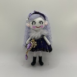 パープルツイードドレスのドールチャーム