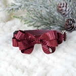 首輪♡猫用 クリスマス2025 miniリボン(レッド)セーフティバックル