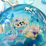 <バッグチャーム>〜クラゲ〜シロウミウシ