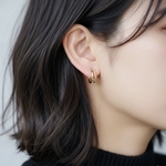 再販　ピアスに見える　イヤリング　シンプル&ツイストワイヤーフープイヤリング　メンズ　ゴールド　シルバー　フープピアス　ノンホールピアス　落ちにくい　ピアス見え　プチギフト　ギフト　夏　父の日　雫
