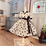 【ホワイト】RetroGirl Polka Dot Dress＊No.S244-2511