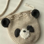 《ぱんだポシェット》　パンダ　ポシェット　巾着ポーチ　ハンドメイド　ベビー　キッズ