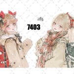 original sticker « no.7403 »     //     人物ステッカー オリジナルステッカー オリジナル人物ステッカー ステッカー cotton melody ミニステッカー
