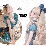 original sticker « no.7442 »     //     人物ステッカー オリジナルステッカー オリジナル人物ステッカー ステッカー cotton melody ミニステッカー