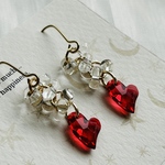 ハートのイヤリング　ピアス　クリスマス　クリスマスプレゼント　ハート