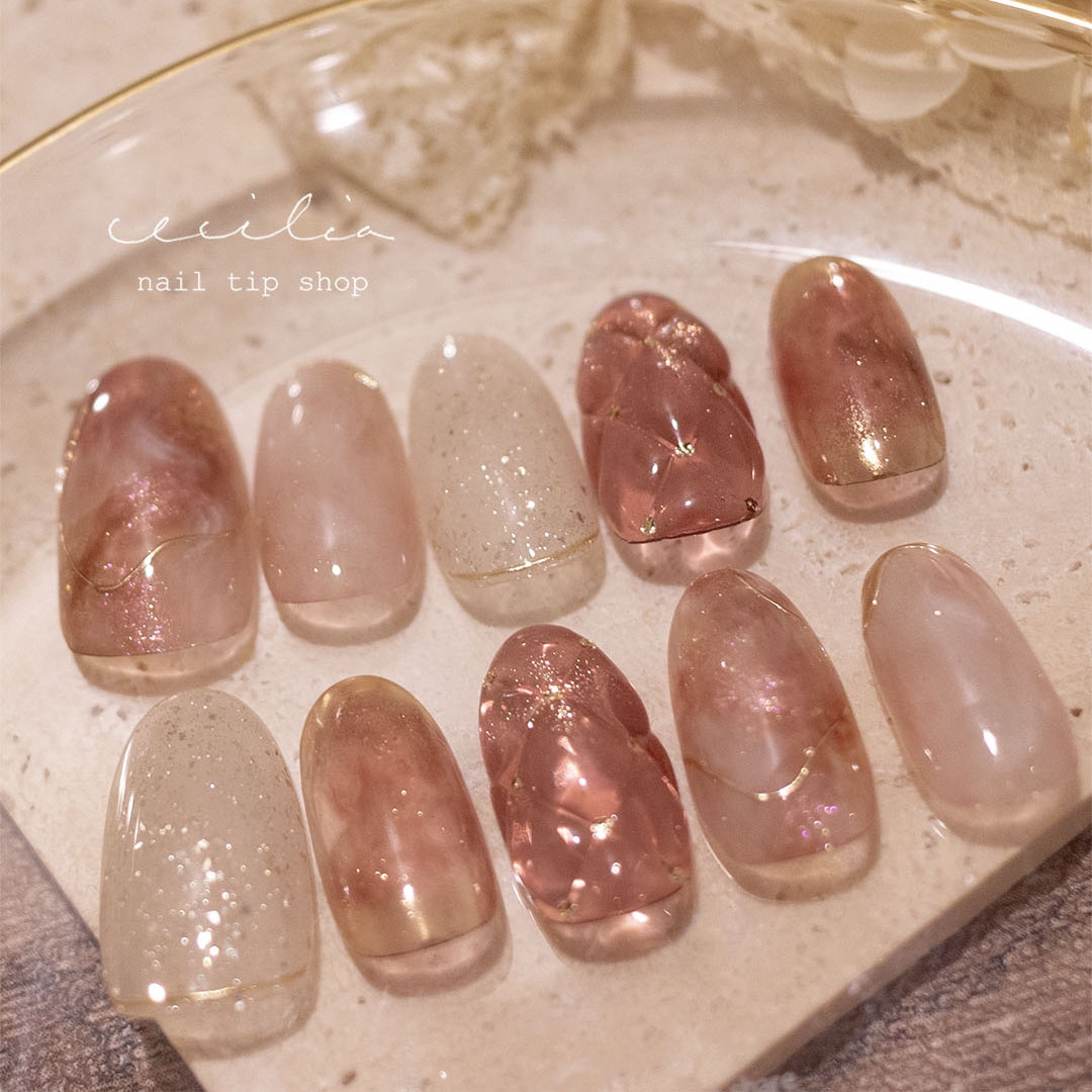 No.5 pink purple ink nuance ニュアンスネイル 春ネイル パステル