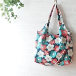 くったりバッグ（2way)　梅柄　マザーズバッグにも