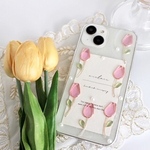 6color チューリップとパールのスマホケース　iPhone15 iPhone14 iPhone13 iPhone12 他　人気　かわいい　おしゃれ　Android  エクスペリア GALAXY