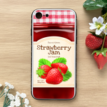 ストロベリージャムのスマホケース 強化ガラス iphone12 いちご