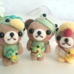 【y様ご予約品】カッパ＆カエル帽子くまちゃんとニワトリくまちゃん