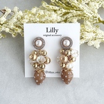 いちごピアス/大ぶり/ゴールド/パール/揺れる/ビジュー/ビーズピアス イヤリング