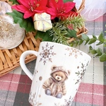 クリスマステディのハートマグカップセット