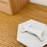 ☆再入荷☆⚮̈ミナペルホネン ハンドメイド⚮̈ run run runビーズ刺繍ブローチ