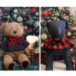 【NEW】クリスマスケープ　チェック×ブラック　ビブ　犬