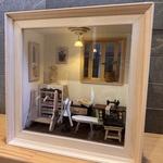 chibi1219様オーダー分　ミニチュア　ウォールピクチャボックス　ソーイングルーム