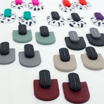 【"MOD"series 無地5色】イヤリング・ピアス / 金属アレルギー対応 / ポリマークレイ