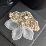 magnolia ビーズ刺繍バレッタ