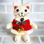 クリスマス🎄☆いかにもクリスマスな衣装でパーティに出かける猫さん【ストラップ】