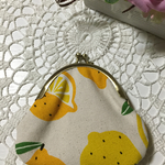 レモン柄☘がま口財布