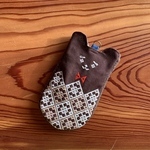 こぎん刺し熊さんのスマホポーチ