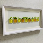 インテリア雑貨 北欧 観葉植物 ガラス アート プレゼント 贈り物 トイレ 玄関 壁掛け飾り 癒し ハロウィン 黄色 造花 アーティシャル フラワー オレンジ 枯れない植物 誕生日 プレゼント