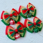 【在庫限り】 20本 トリミングチョーカー 《084》 クリスマス チュール ミニリボン ポンポン