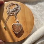 《silver925》heart fossial coral ❃ necklace ✴︎