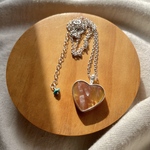 《silver925》heart tube agate ❃ necklace ✴︎