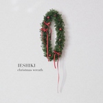 【christmas ovalwreath -ribbon-】リース/クリスマスリース/オーバルリース/プリザーブドフラワー/プリザーブドグリーン/針葉樹/クリスマス/赤/リボン/モダン/インテリア