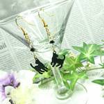 黒猫ちゃんのシンプルピアス（値下げ）   