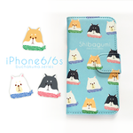 【柴犬】柴組。手帳型iPhoneケース6/6s