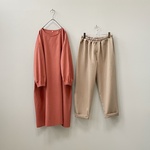ワンピースとパンツのセット　起毛コットンワンピース ＋綿ウールアンダードレスパンツ【即納】送料無料
