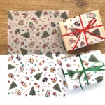 トレーシングペーパー【猫とクリスマスオーナメント】　5枚 A4 デザインペーパー　クリスマス