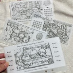 バインダー貯金リフィル　Pencil drawing BOSTOARE STORY 4枚セット